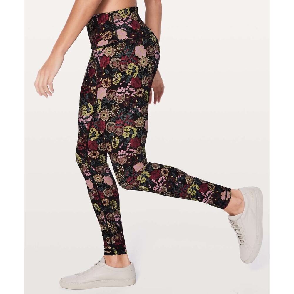 Lululemon Sz 6 Wunder Under Leggings Hi-Rise Tight 28" Fluorolace Multi Women’s